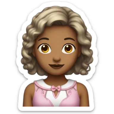 girl in costume sticker