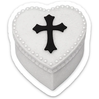 white sparkly goth object, remove background sticker