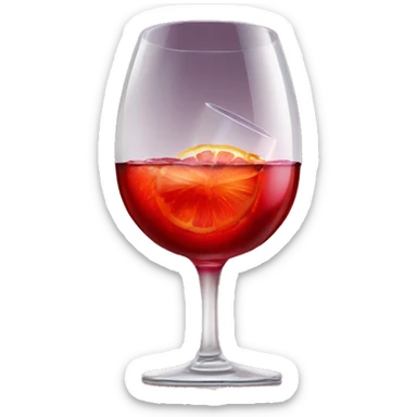 Campari Spritz in big glass of wine  sticker
