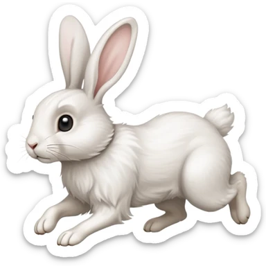 a running Rabbit sticker