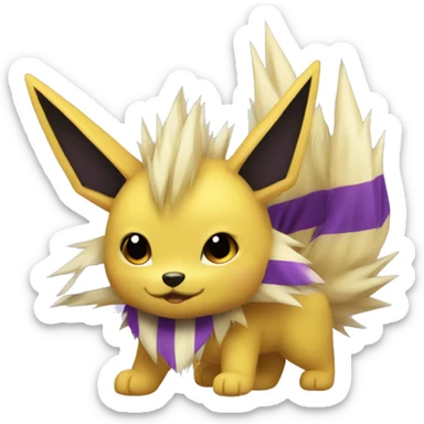 Jolteon with purple stripes sticker