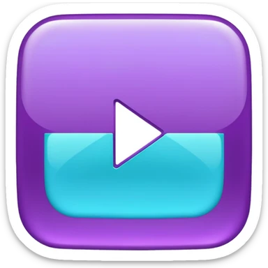 Purple and Cian Symbol youtube app sticker