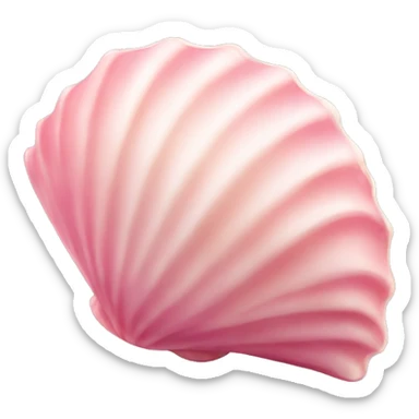 Pink seashell sticker