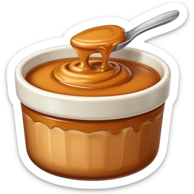 Dulce de leche in a ramekin sticker