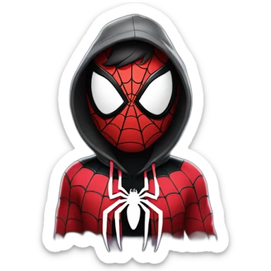 spiderman-miles-morales with hoodie sticker