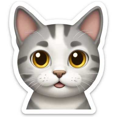 a cat who woke up after getting enough sleep sticker