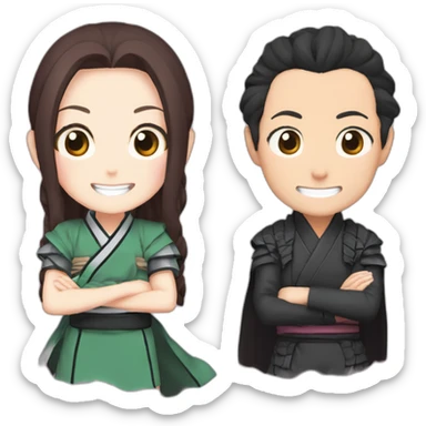 Tanjiro Kamado and Nezuko Kamado sticker