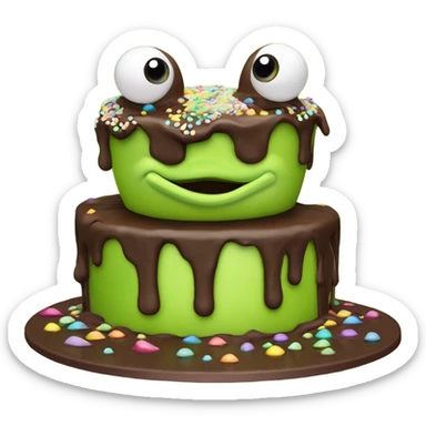 freddo frog ice cream cake sticker