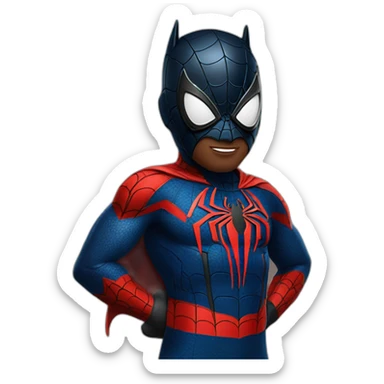 spider-man with batman suit sticker
