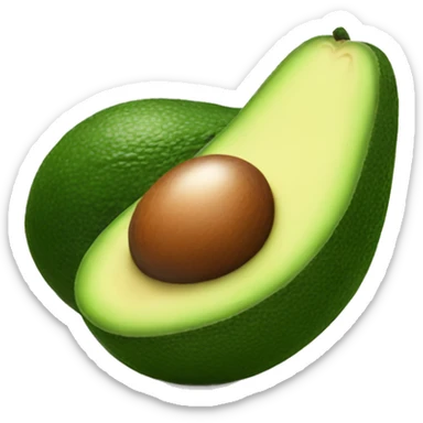 Avocado with a heat   sticker