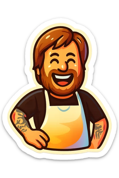 Create an emoji based on this person's appearance. Use a fun, expressive style suitable for emoji, in a retro stickers style. sticker