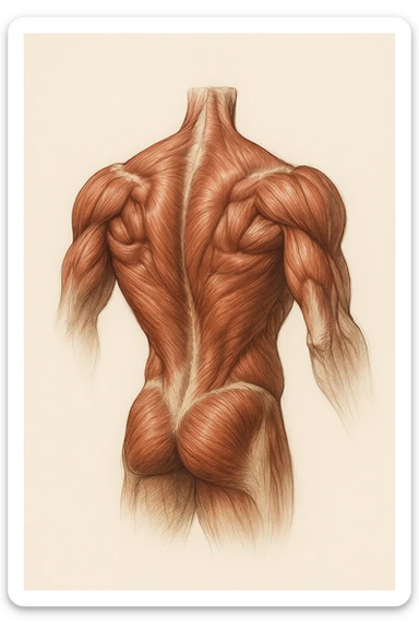 dorso pre tensionato attivo anatomicamente su sfondo isolato sticker