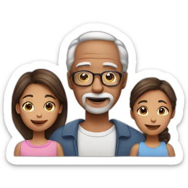 1 grandfather 3 daughter 1 grandson  sticker
