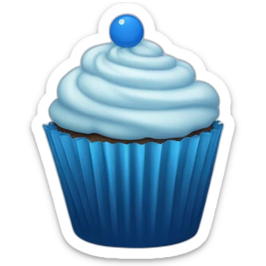 blue cupcake sticker