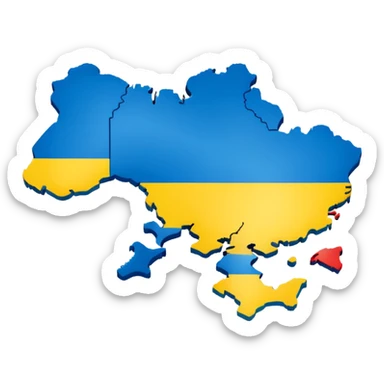 ukraine map  sticker