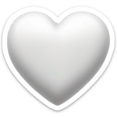 Tiny white heart sticker