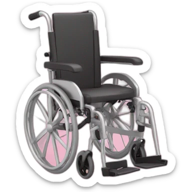 wheelchair emoji on pink background sticker