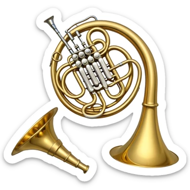 french horn sticker
