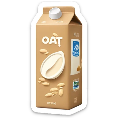Oat milk carton sticker