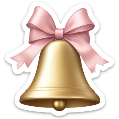 Light pink Christmas bells sticker