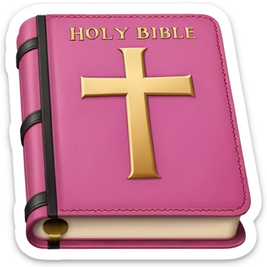 Biblia rosa sin cruz que diga Holy bible sticker