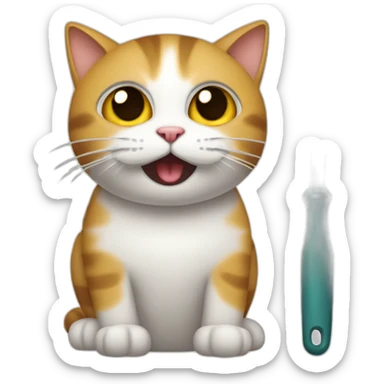 cat and a scraper tool sticker