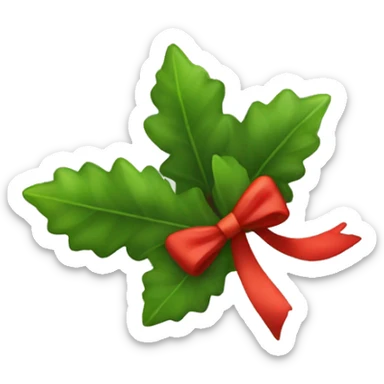 Mistletoe with a bow sticker