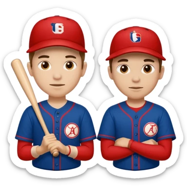 quiero dos equipos enemigos de baseball  sticker