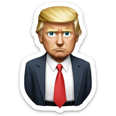Trump as the saddest person  sticker
