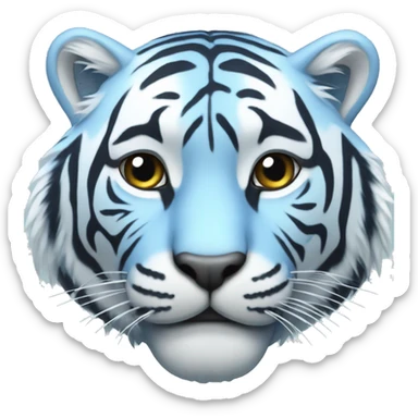 light blue tiger  sticker