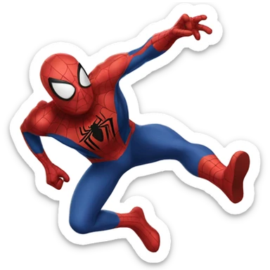 Spiderman flies  sticker