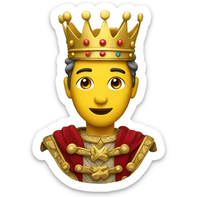 King emoji yellow  sticker