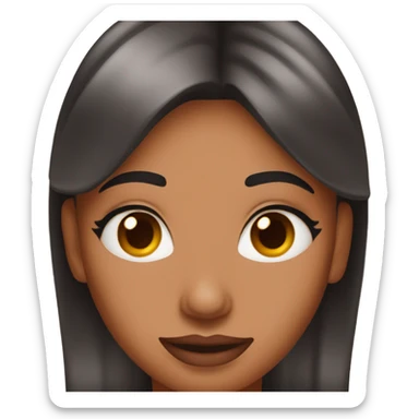 Long red  nails on medium skin ton sticker