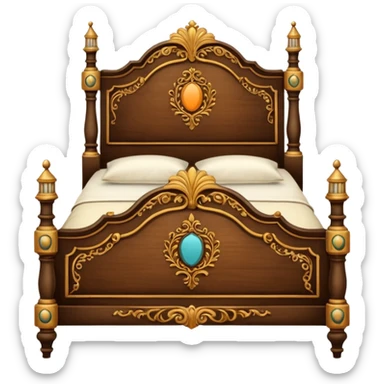 vintage antique old academia wooden aesthetic bed sticker