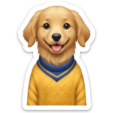 a preppy dog sticker