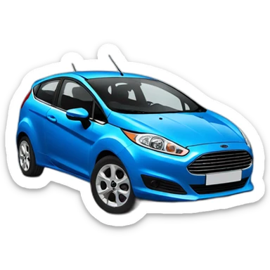 blue ford fiesta sticker