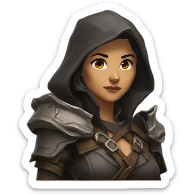 Diablo 4 female rogue sticker