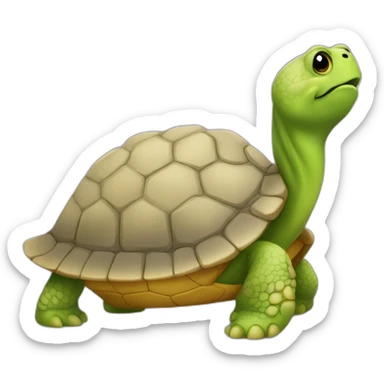 Chient dur une tortue sticker