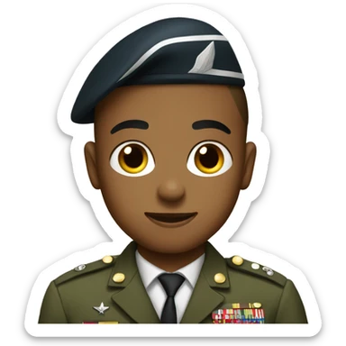 military boy in uniform sticker