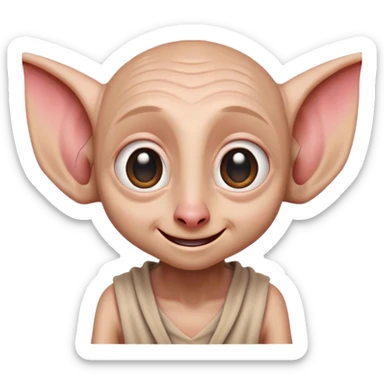 Dobby smiling and blushing  sticker