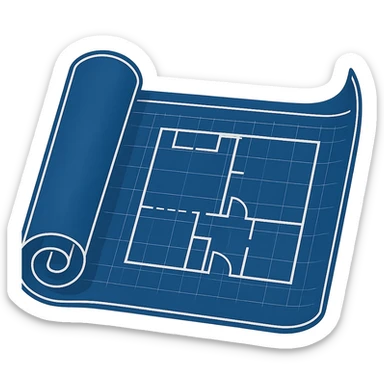 blueprint roll in general style sticker