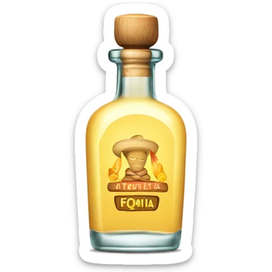 Tequila bottle sticker