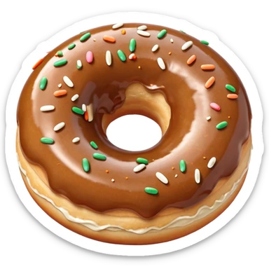 Ultra realistic light beige donut  sticker