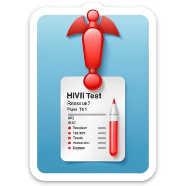 HIV positive or negative result sticker