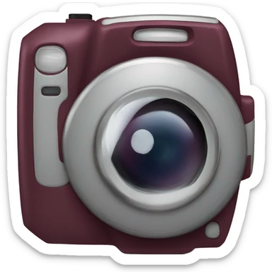 maroon digital camera sticker