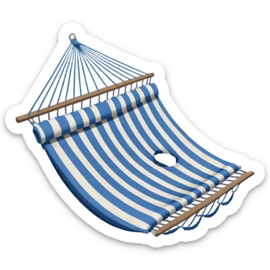 a hammock with a hole in the bottom sticker