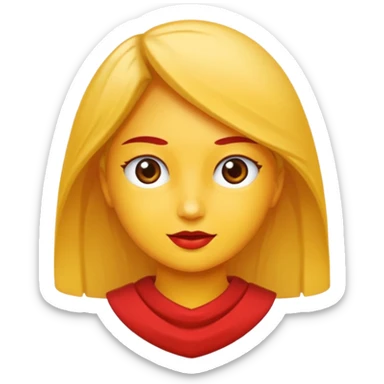 kadın kırmızı küpeli sarışın sticker