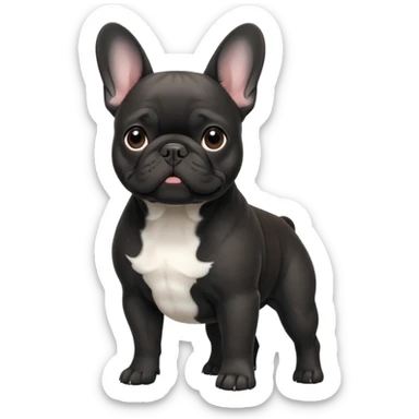 Black frenchie sticker