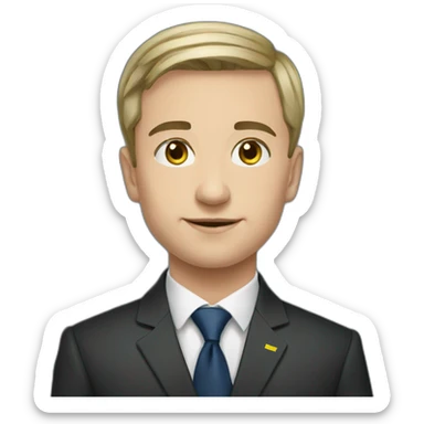 Young president of Ukraine  sticker