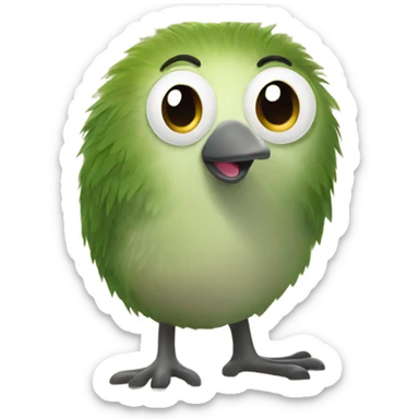 Kiwi bird looking happy  sticker